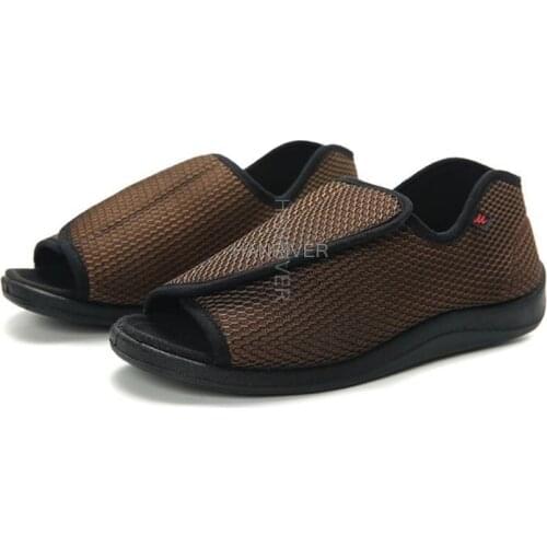 Foot Swelling Shoes Toe Injury Deformation Valgus Middle-Aged and Elderly Loose plus Size Adjustable Special Shoes Care