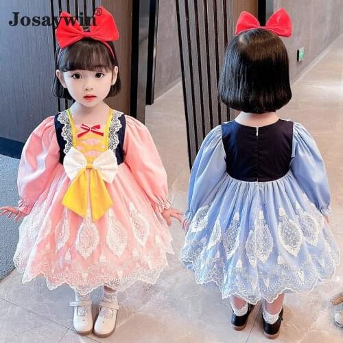 Spring Autumn Kids Dress for Girls Baby Long Sleeve Wedding Dress Girl Ball Gown Lolita Cute Formal Princess Party Vestidos