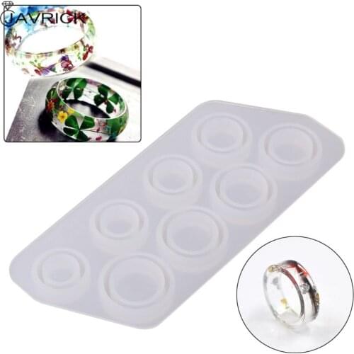 Flat Rings Mold Collection Handmade DIY Making Ring Jewelry Silicone Mold Crystal Epoxy Mould