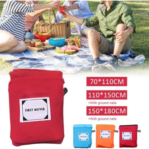 Portable Pocket Camping Mat Folding Picnic Blanket Baby Climb Outdoor Ultra-thin Waterproof Beach Mat Camping Equipment