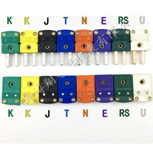 5pcs SMPW-K/J/T/N/E/RS/U-MF Thermocouple Connector plug
