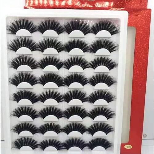 NEW 16pair Lashes Mink Eyelashes Real Mink Hair Fluffy Messy Soft Natural Lashes Makeup 3d Mink Lashes