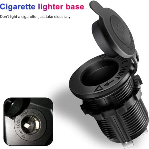 12V Car Cigarette Lighter Socket Waterproof Auto Boat Motorcycle Tractor Power Outlet Socket Receptacle Car Accessories Dropship