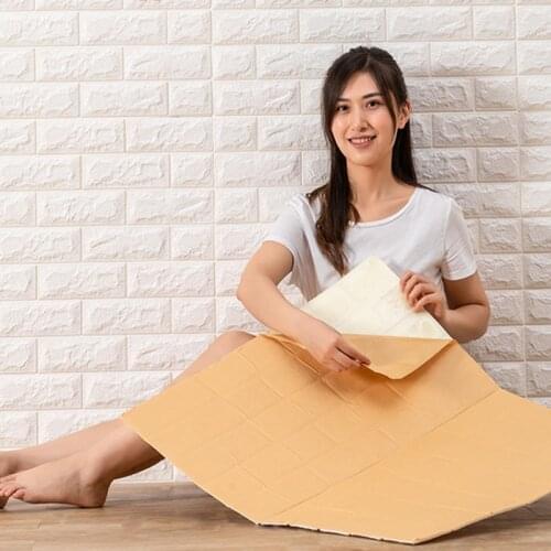 Self-adhesive 3d wall stickers anti-collision foam background wall paper brick wallpaper living room moisture-proof mildew