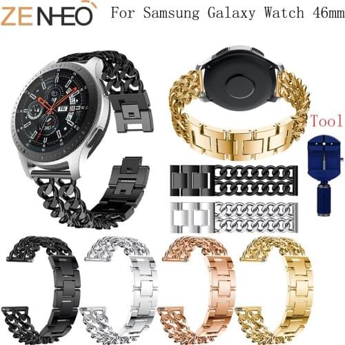 Watch Band Replacement Strap for Huami Amazift Pace Stratos 2 Wristband for Samsung Galaxy Watch 46mm High quality alloy Bands