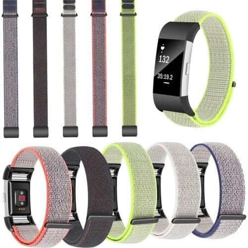 Sports Nylon Loop Watch Band For fit bit charge 2 Magnetic Closed Buckle Correa Replacment Belt Wrist Straps for fit bit charge2