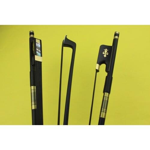 1 pc new black Carbon fiber viola bow mongolia black horsehair ebony frog