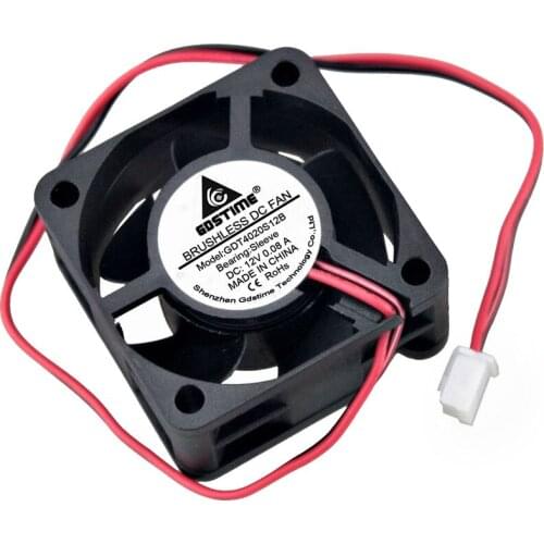 Gdstime 2pcs 4cm 40x40x20mm DC 12V Plastic Small Brushless Cooling Cooler Fan 40mm x 20mm 4020
