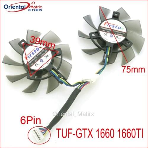 Free Shipping FD8015U12D T128015BU 75mm 39*39*39mm 0.50AMP 4Pin For ASUS TUF-GTX 1660 1660TI Graphics Video Card VGA Fan
