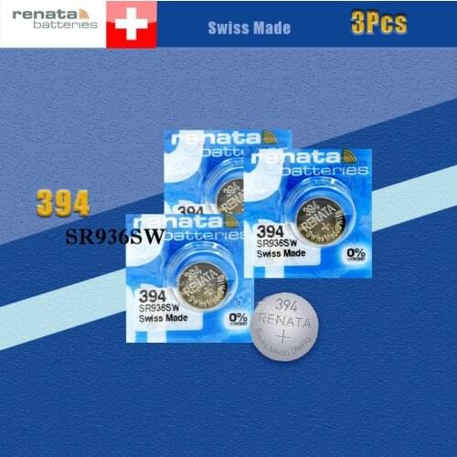 3 X renata Silver Oxide Watch Battery 394 SR936SW 936 1.55V 100% original brand renata 394 renata 936 battery