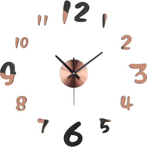3D DIY Wall Stickers Modern Wall Clocks 2019 New Arrival Metal Clocks Quartz Decorative Needles Home Decor Relogio De Parede