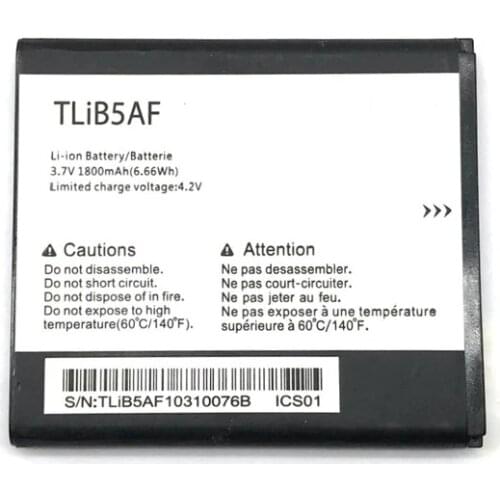 1800mAh TLiB5AF Battery For Alcatel One Touch Pop C5 OT 5036 5036D 5037 5037D 5037A 5037X phone battery
