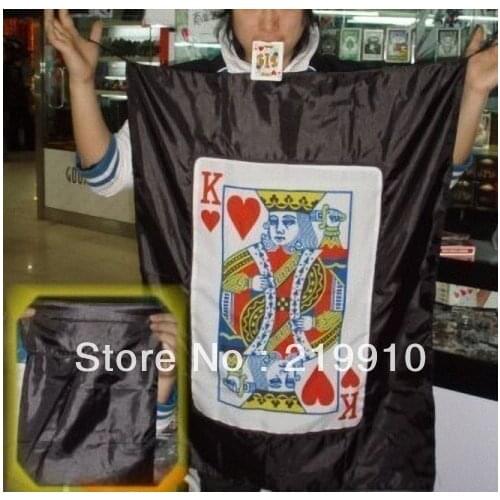 Free Shipping Bag To Poker Streamer (King of hearts) Magic Tricks