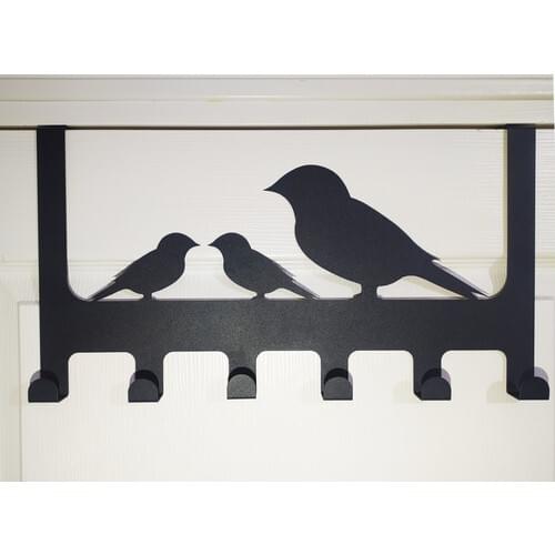 Free Art Workshop Birds Metal Door Back Robe Hook
