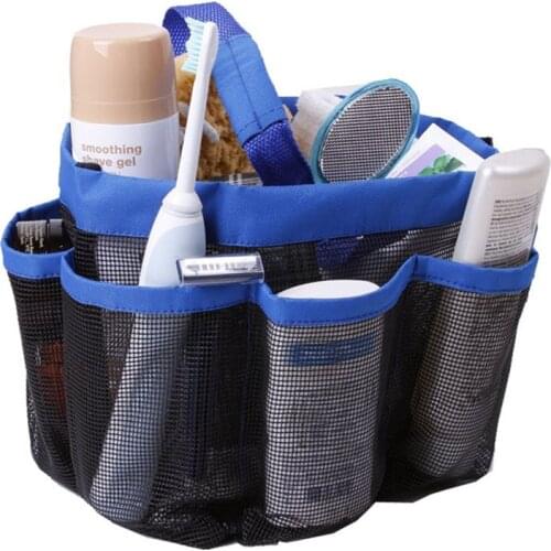 Quick Dry Hanging Mesh Shower Bath Caddy Cosmetics Organizer Portable Home Storage Tote Carry Hanging Bathroom Storage Products