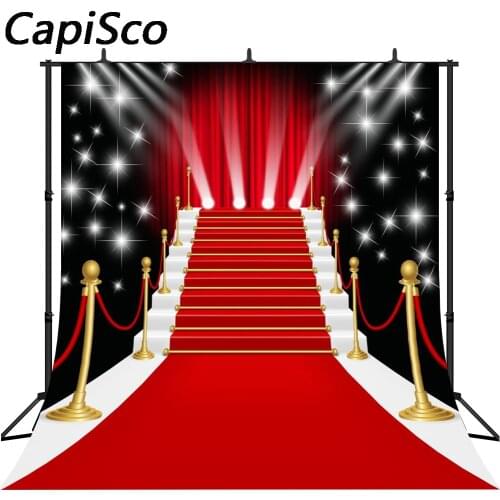 Capisco Photography background long red carpet glitter wedding backdrops photocall fantasy props photobooth photo studio