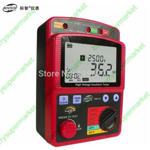 GM3123 Digital Insulation Resistance Tester Meter 2500V 100Gohm