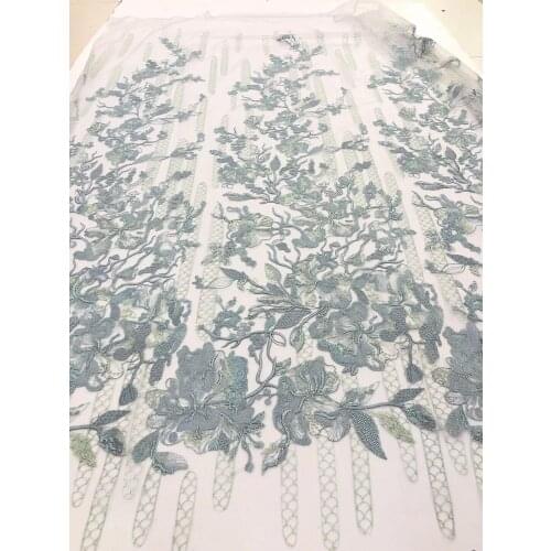 French net Fabric with Embroidered 5 YARDS African French Lace Fabric SYJ-82886 High Quality