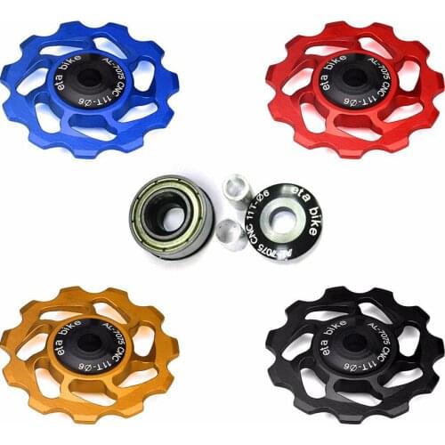 Mountain Bicycle 11T MTB Aluminum Alloy Derailleur Jockey Wheel Rear Road Bike Pulley Metal Bearing Guide Cycling Accessories