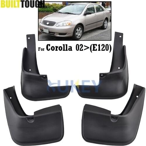 Molded Mud Flaps For Toyota Corolla 120 Altis 2002-2008 Sedan Mudflaps Splash Guards Mud Flap Mudguards 2003 2004 2005 2006 2007