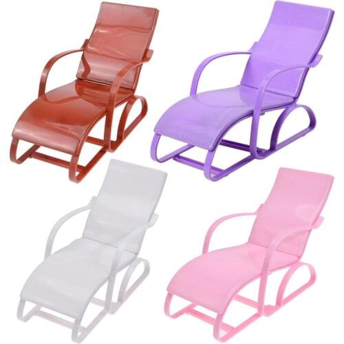 1:6 Scale Dollhouse Furniture Beach Lounge Chair for Barbie Doll Dream House Gardan Beach Chair Doll Accessories