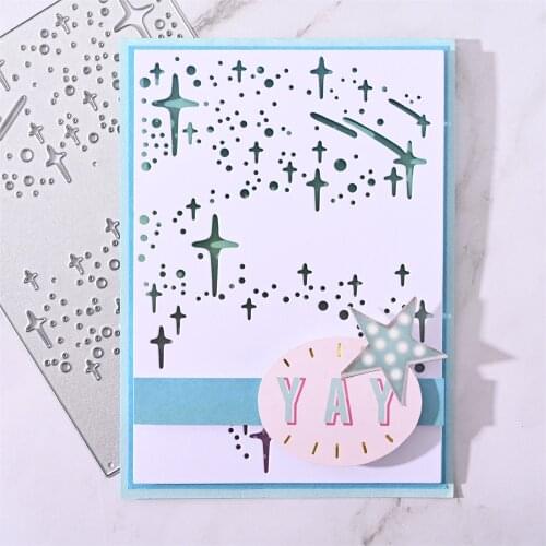 YaMinSanNiO Meteor Star Background Metal Cutting Dies Stencil Scrapbooking Photo Album Card Paper Embossing Craft DIY Dies Cut