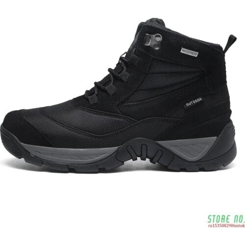 T Boots Men Genuine Leather Special Force Tactical Trekking Camping Mountaineering Winter Work Shoes 47