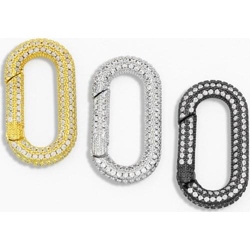 OCESRIO Multiple Color DIY Pendant Carabiner Ovals Screw Clasps Decoration For Mesh Chains Making Supplies cspa029