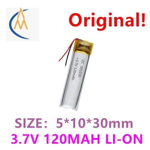 Polymer lithium battery 501030-120mah wireless headset battery negative ion device battery MP3 Bluetooth