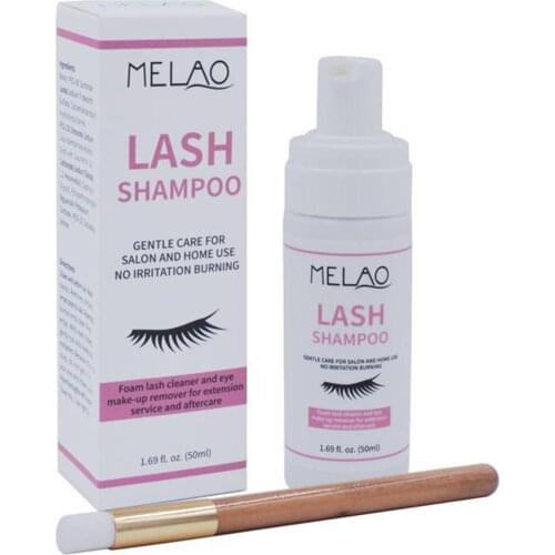 Professional Eyelash Extensions Cleaning Foam Shampoo w/ Brush 1.69fl.oz