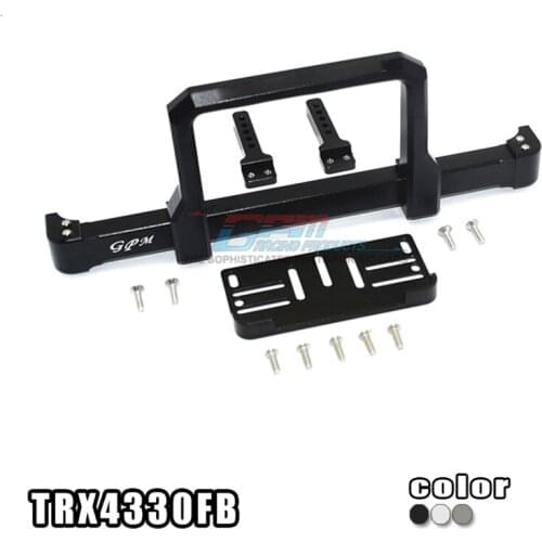 RC Car Parts 1/10 TRX-4 TRX4 Crawler Model Upgrade Modified Accessories GPM Aluminum Front Bumper Crash Barrier TRX4330FB