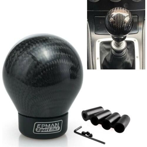 Epman Racing Real Carbon Fiber Aluminum Gear knob Manual Transmission Aluminum Gear Shift Knob Shifter Knob EP-SK1717S