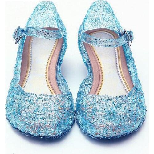 Girls Sandals Kids Shoes Princess Jelly Wedge Sandalas Fashion Crystal Sandals For Girls Nest Shoes Hollow Out Mesh Flats Shoes