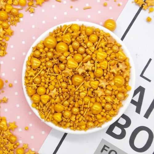 10G Edible Sprinkles For Cake Gold Candy Beads StarPearl Sugar Ball Fondant DIY Baking Tool Wedding Cake Dessert Ice Cream Decor