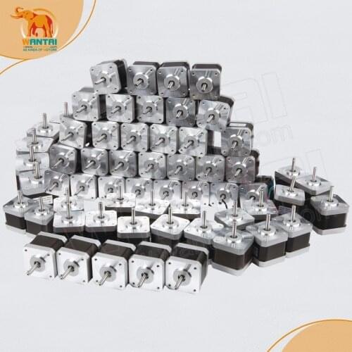 Huge discount & Ship from EU) 60PCS Wantaimotor Nema17 Stepper Motor,42BYGHM810, 4200g.cm,3D I3 Reprap Prusa Printer/Printing
