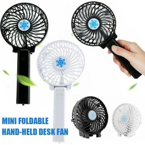 Foldable Handheld Desk Portable Fans Mini Office Hand Fan USB Rechargeable Handheld Fan Adjustable Speed Air Cooler