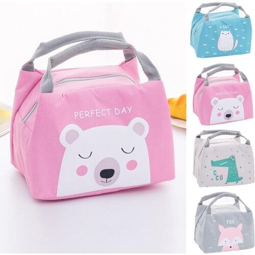 Lunch Bag Cartoon Food Storage Insulation Bag Waterproof Oxford Cloth Food Picnic Food Container Organizer for Kid School Picnic