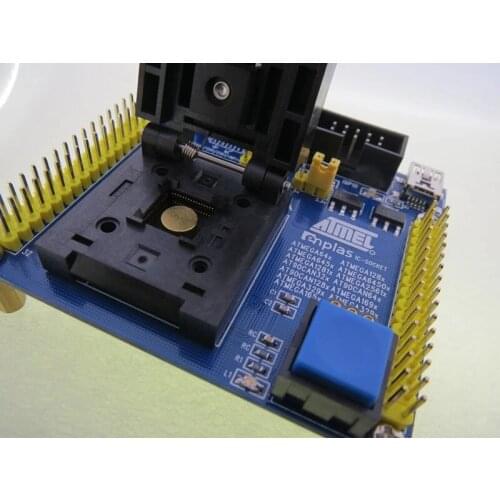 Original ATMEL IC Test Seat ATmega2561/mega325/mega165/mega128 Burning Programm QFN64 Socket Adapte