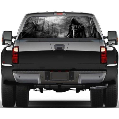 X7AE 3D Death Forest Rear Window Graphic Sticker Car SUV Decal