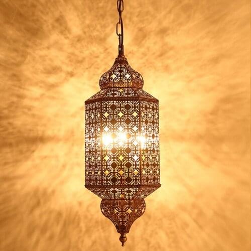 Vintage Luxury All Copper Iron Pendant Lights Restaurant Cafe Hotel Hanging Lamp Living Room Bedroom Kitchen LED Home Decor E14