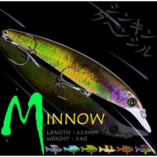 WALK FISH Minnow Fishing Lure 113mm 14g Wobblers Artificial Bait Floating Water Bait Fishing Bait Sea Fishing Tackle