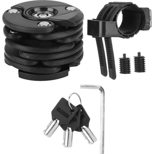 High security Anti Theft Hamburger Shaped Mountain Bike Lock Bicycle Security Folding Chain Lock