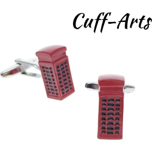 Cufflinks for Men Red Phone Box Cufflinks Mens Cuff Jewelry Mens Gifts Vintage Cufflinks Gemelos by Cuffarts C10372