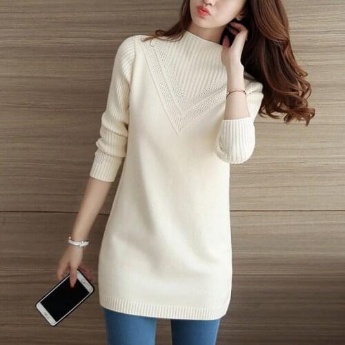 Women Turtleneck Sweater 2017 Winter Long Sleeve female Sweaters Pullovers Ladies Knitted pink oversized cashmere Sweater QH0698