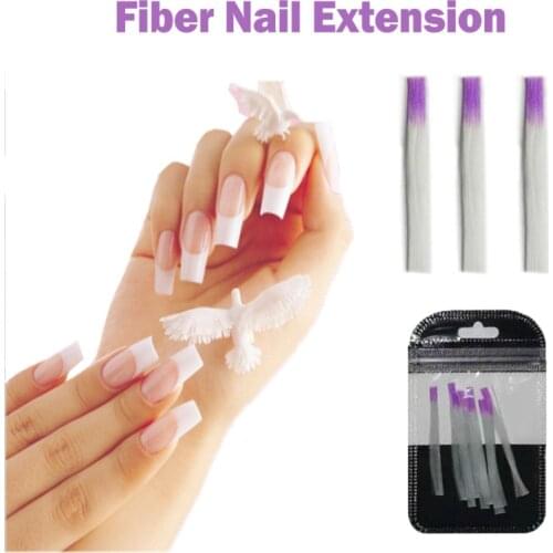 10Pcs/pack Nail Form Fiber Rnail Acrylic Fiberglass Extension Fiber Glass for Nail Silk Building Extension Manicur Sticker Nail