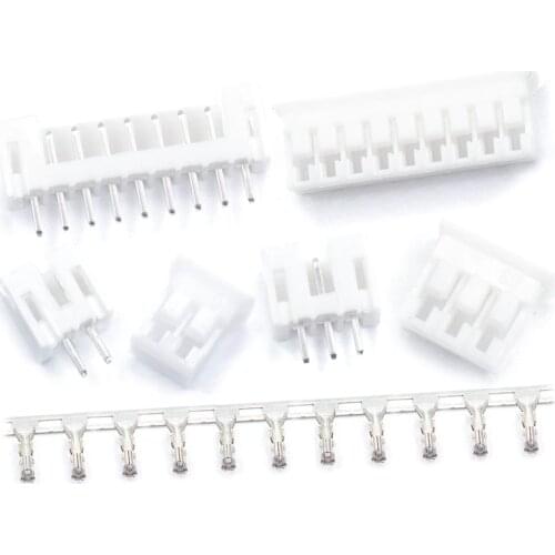 10set/sets PH2.0 connector pitch 2.0MM connector plug + straight needle seat + terminal 2P / 3 / 8-16P curved needle seat