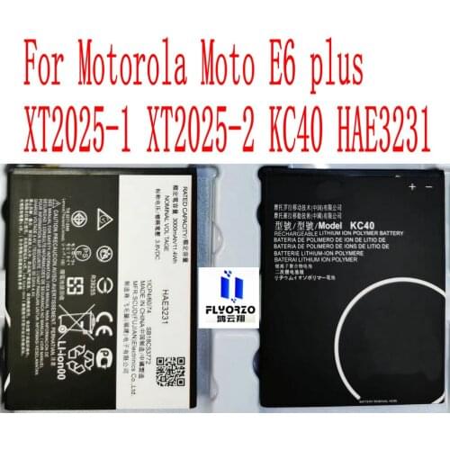 10Pcs/lot Brand new original 3000mAh Motorola KC40 Battery For Motorola Moto E6 plus XT2025-1 XT2025-2 KC40 HAE3231 Mobile Phone