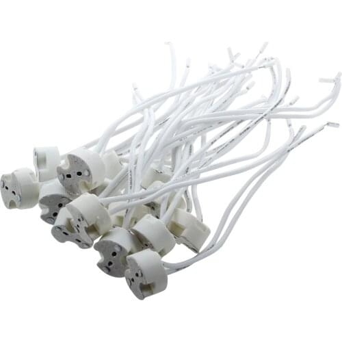 15 Pcs White MR16 GU5.3 Ceramic Base Socket LED Light Lamp Holder