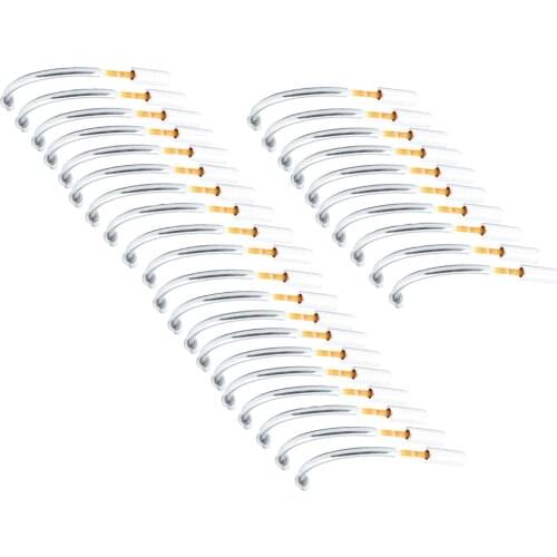 30pcs Bike V Brake Cable Noodle Brakes Pipe Hose Guide Silvery 90 Degree