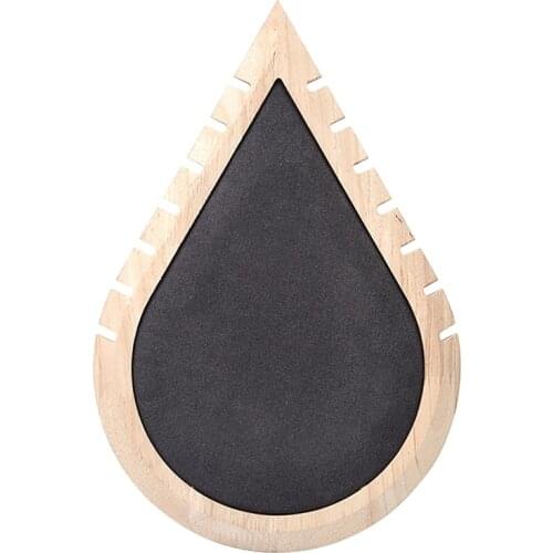 Drop Shape Wood Bracelets Necklaces Jewelry Display Holder Organizer for Shop Home Ornaments